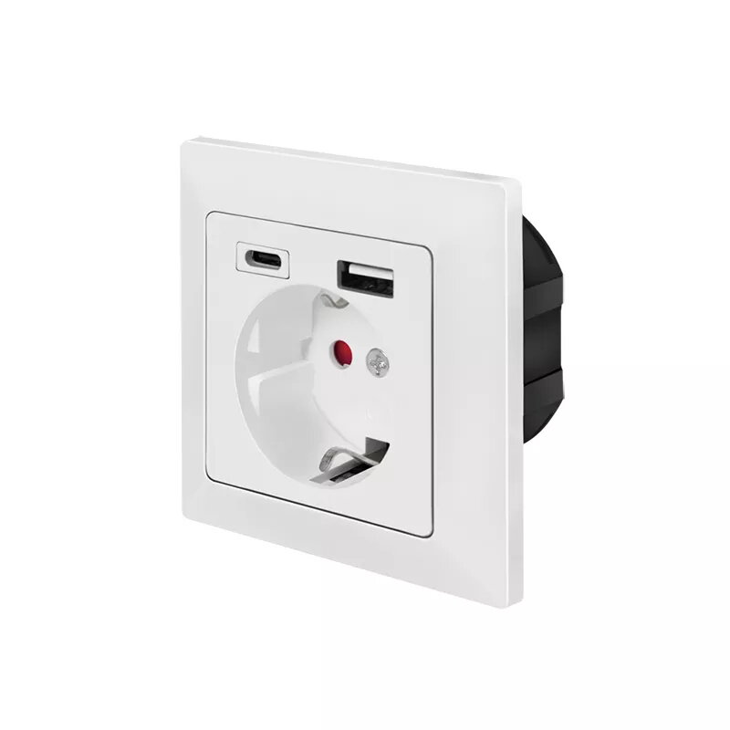 Sokets CEE 7/3 + USB LogiLink