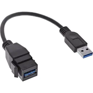 USB 3.2 Gen1 адаптерный кабель InLine 76206C 0.2м USB A Male Keystone Female
