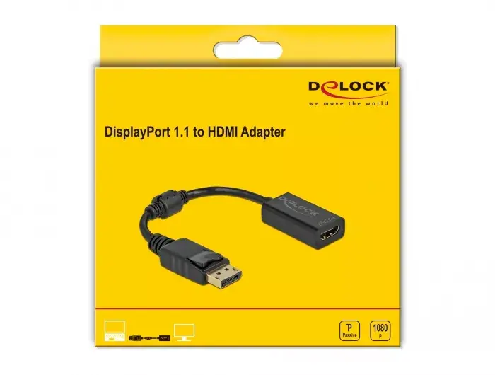 Adapteris DisplayPort 1.1 male uz HDMI female DeLOCK Photo 2