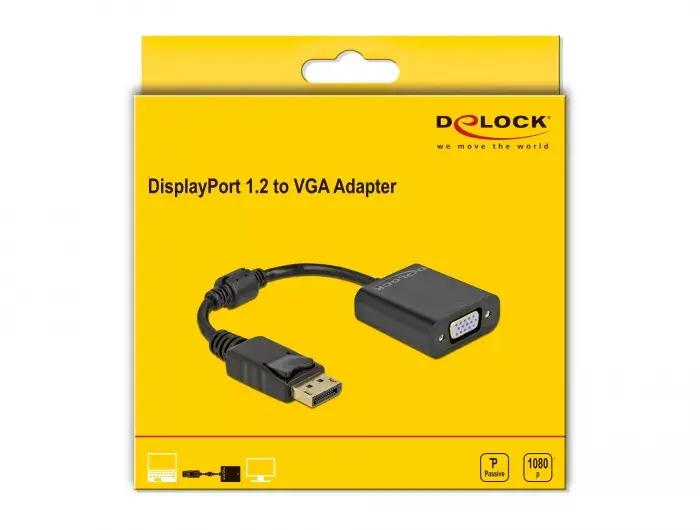 Adapter DisplayPort 1.2 male to VGA female DeLOCK Photo 2
