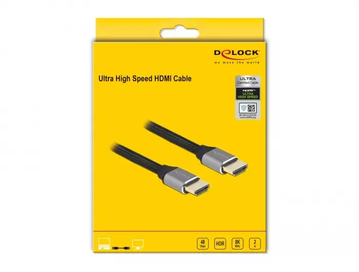 HDMI kabelis DeLOCK Ultra High Speed 48 Gbps 8K 60 Hz Photo 2