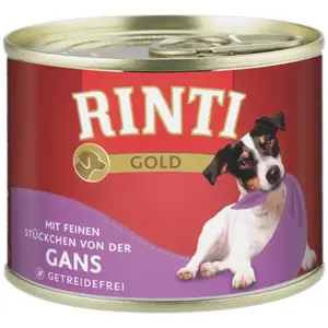 Wet dog food RINTI Gold Goose 185 g — adult, grain-free, gluten-free, 11% protein