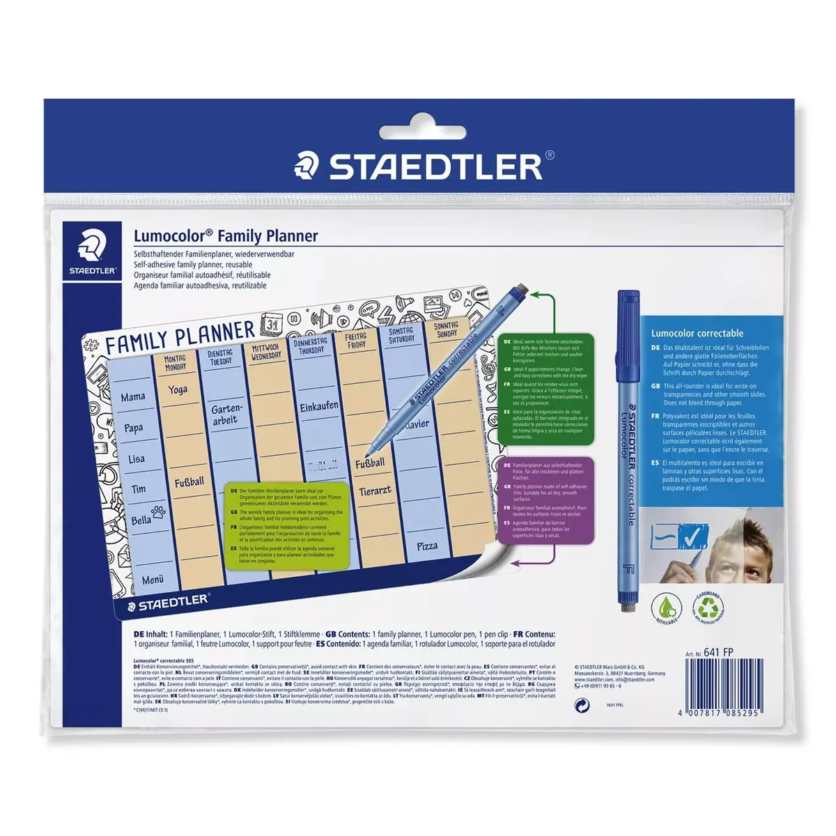 Marķieris Staedtler Lumocolor family planner set 641 FP Photo 2
