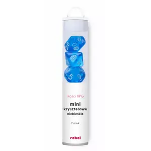 Dice set Rebel Mini Crystal Blue – small translucent gaming dice (Rebel)