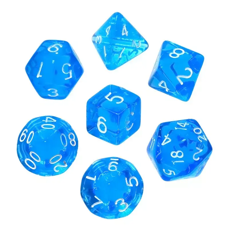 Rebel Mini Crystal Blue dice set Photo 2