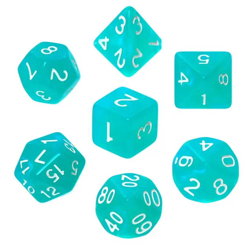 Rebel Komplet kości Kaminie księżycowe Turkus dice set Photo 2