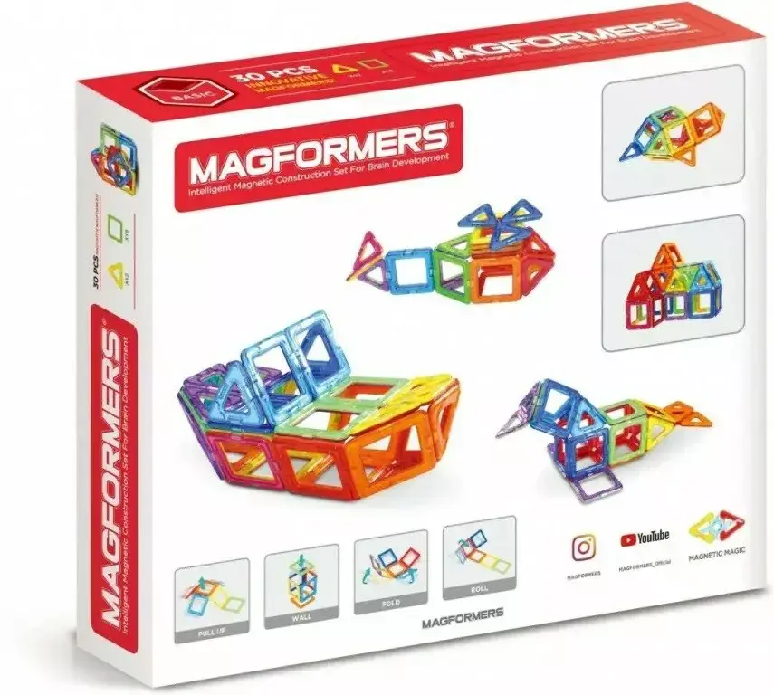 Magformers Magnetic Blocks Basic 30 шт. — MAGFORMERS Photo 5