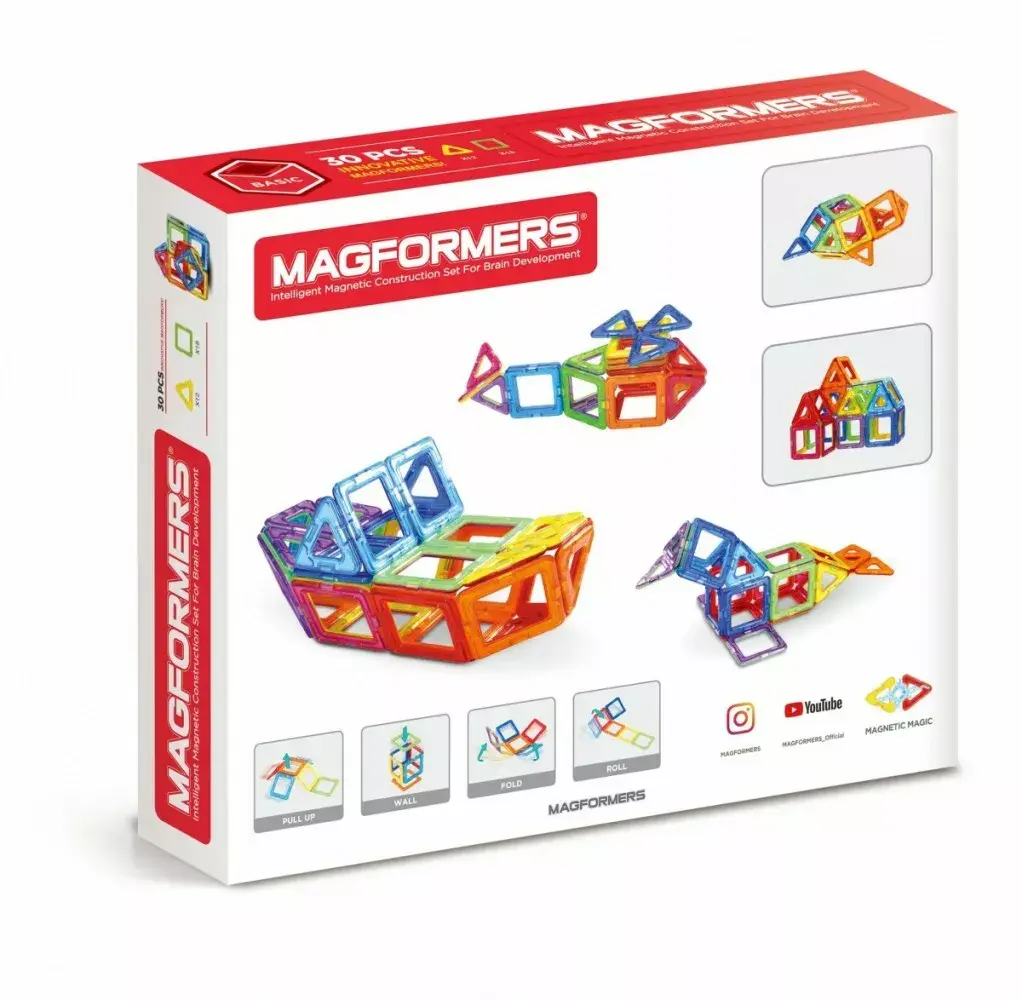 Magformers Magnetic Blocks Basic 30 шт. — MAGFORMERS Photo 4