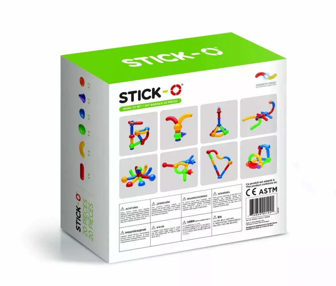 Magformers Stic-o basic 20 daļu magnētiskais komplekts Photo 4
