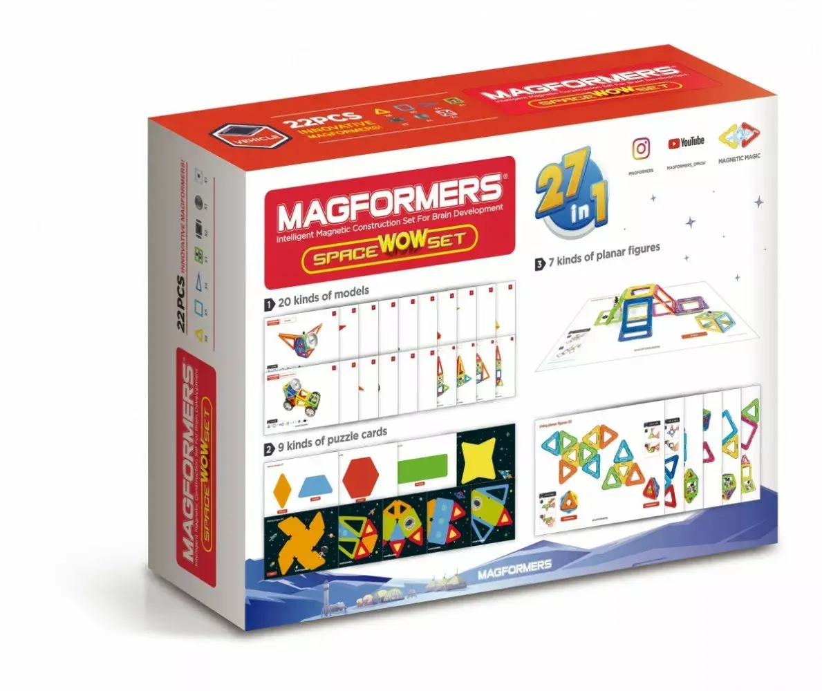 Магнитный конструктор MAGFORMERS Космический транспорт 22 детали Photo 2