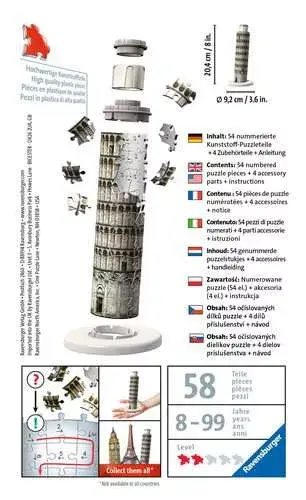 3D-пазл Ravensburger Mini Schiefer Turm — Пиза Photo 2