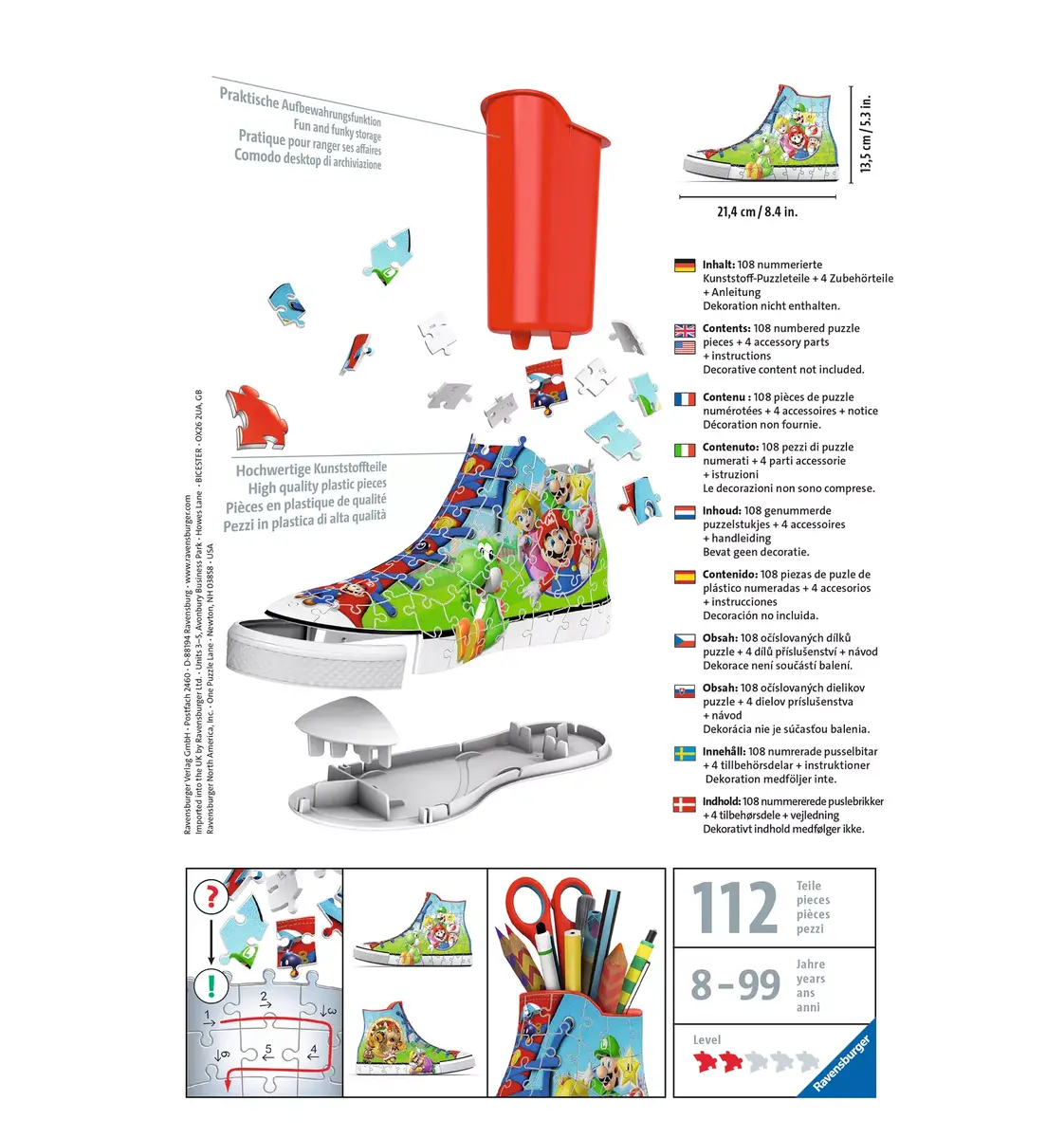 3D Puzle Ravensburger Super Mario Sneaker Photo 6
