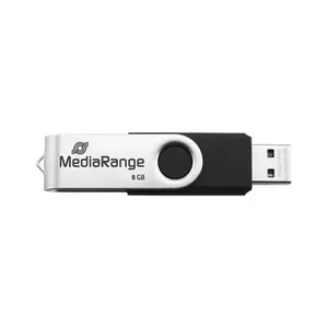 MediaRange MR931-2 USB zibatmiņa 16 GB USB Type-A / Micro-USB 2.0 Sudrabs, Melns