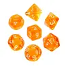 Rebel Mini Crystal Orange dice set Photo 2