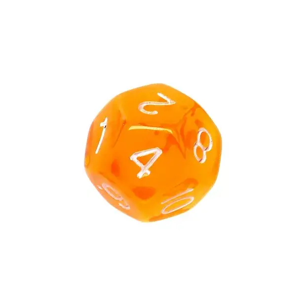 Rebel Mini Crystal Orange dice set Photo 9