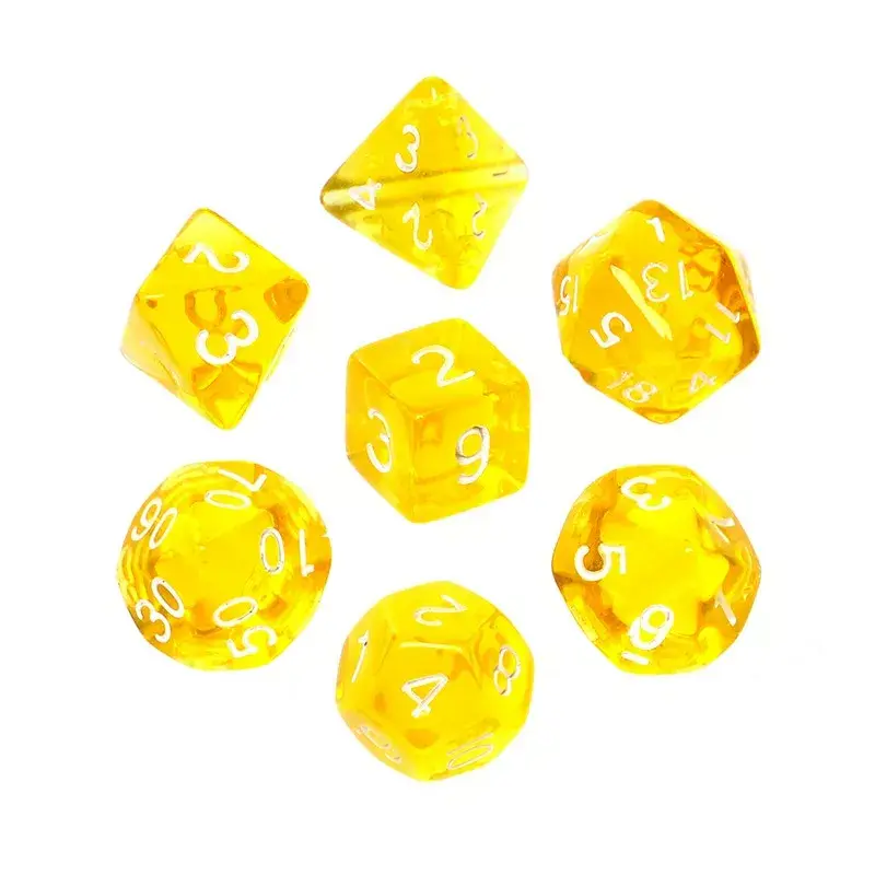 Mini Crystal Dice Set Yellow — Rebel Photo 2
