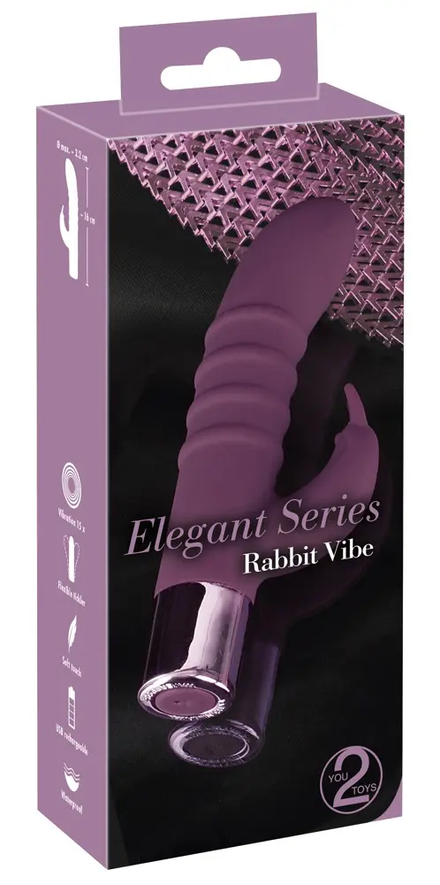 Trusis-vibrators Elegant Series silikona violetais —