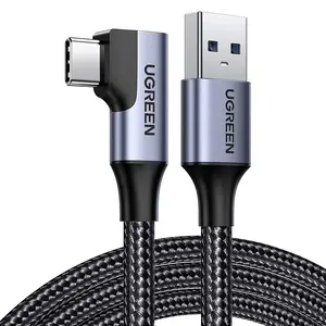 Ugreen US385 USB 3.2 Gen 1 kabelis USB A uz USB C 1 m melns 5 Gbit/s 15 W