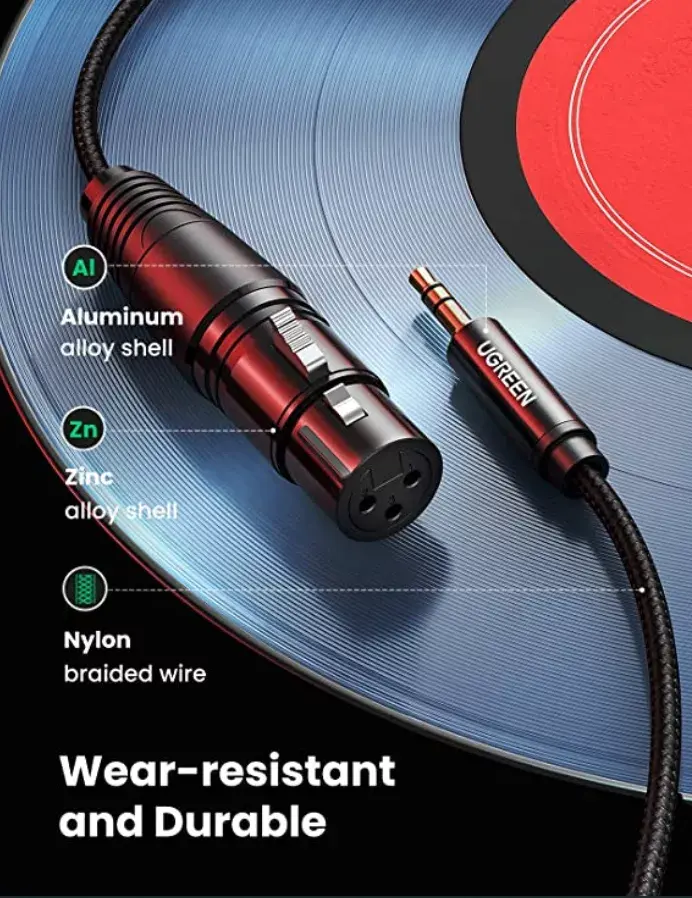 UGREEN 20763 XLR to 3.5 mm audio cable, 1 m Photo 4