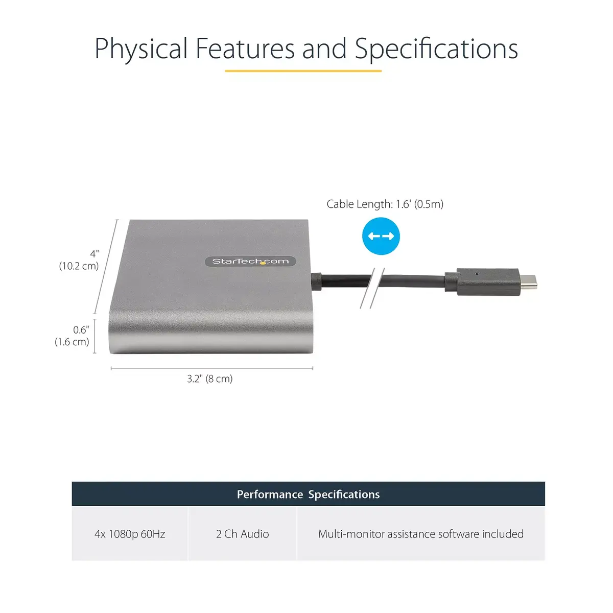 USB C uz 4 HDMI adapteris StarTech.com USBC2HD4 Photo 5