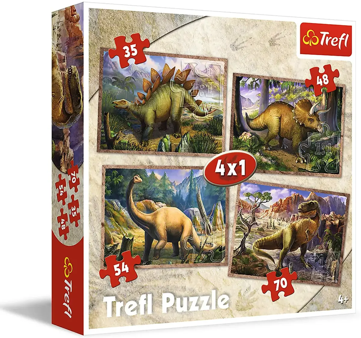 TREFL 4in1 Dinozauri puzļu komplekts Photo 1