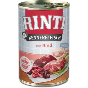 Wet dog food RINTI Kennerfleisch Beef, adult, can 400 g, grain-free, gluten- and sugar-free
