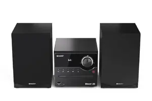 Home audio micro system Sharp XL-B512(BK) — 45 W, single optical disc player, FM radio, MP3, banana speaker connectors, black