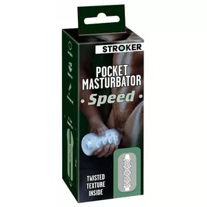 Stroker Pocket Masturbator Speed — мастурбатор-строкер, длина 13 см, гибкий Ø 1.3 см, черный