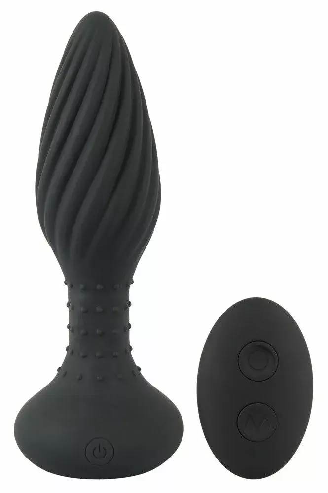 Анальная пробка ANOS Silicone Black 15.1 см Photo 2