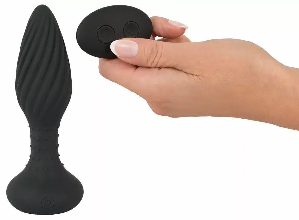 Анальная пробка ANOS Silicone Black 15.1 см Photo 5