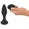 Анальная пробка ANOS Silicone Black 15.1 см Photo 5