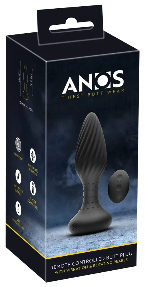 Anālā tapa ANOS Silicone Black, ar