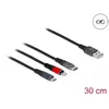 USB uzlādes kabelis DeLOCK 3 in 1 Type-A uz Lightning Micro USB USB Type-C Photo 2