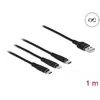 USB зарядный кабель DeLOCK 3 в 1 Type-A на Lightning Micro USB USB Type-C Photo 2