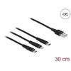 USB uzlādes kabelis DeLOCK 3 in 1 Type-A uz Lightning Micro USB USB Type-C Photo 2