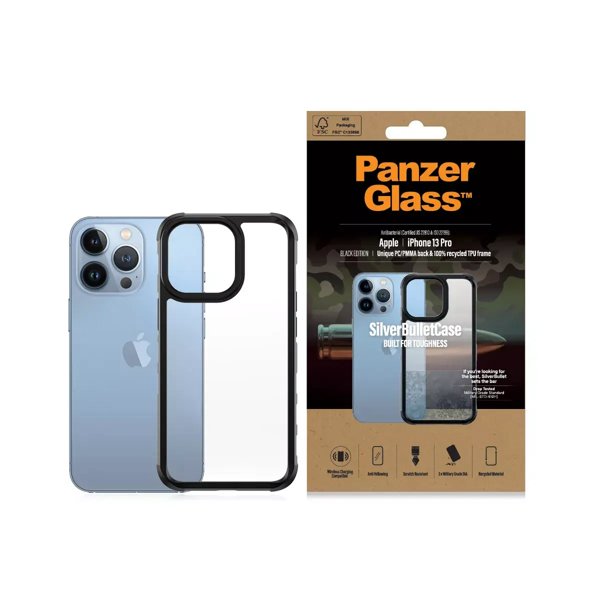 Чехол PanzerGlass SilverBullet ClearCase iPhone 13 Pro Photo 3