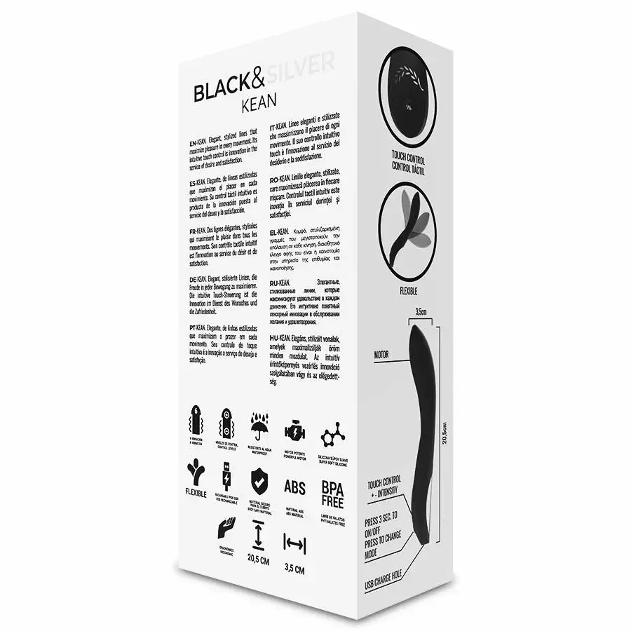 Вибратор black&silver KEAN Touch Control Photo 3