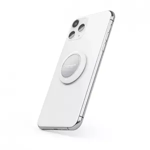 Grip vonmählen Backflip — silver, ABS/ aluminium/ silicone, 40×40×6 mm