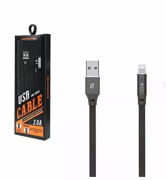 Кабель SOMOSTEL SMS-BW04 Lightning USB 1м Photo 5