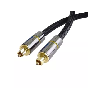 Optical Audio Cable PREMIUMCORD kjtos7-1, 1 m, 7 mm OD, gold-metal connectors, nylon braid
