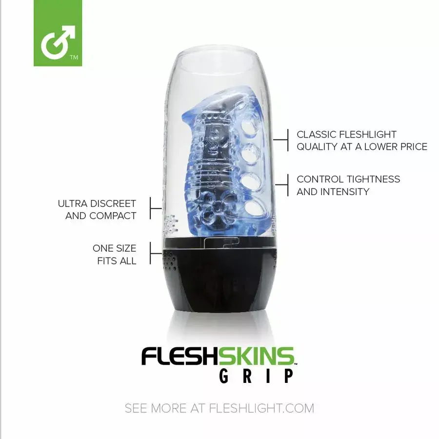 Fleshlight Fleshskins Blue Ice Zils Caurspīdīgs