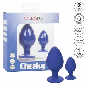 Анальная пробка California Exotics Cheeky Buttplug силиконовая, коническая, фиолетовая, 0.15 кг