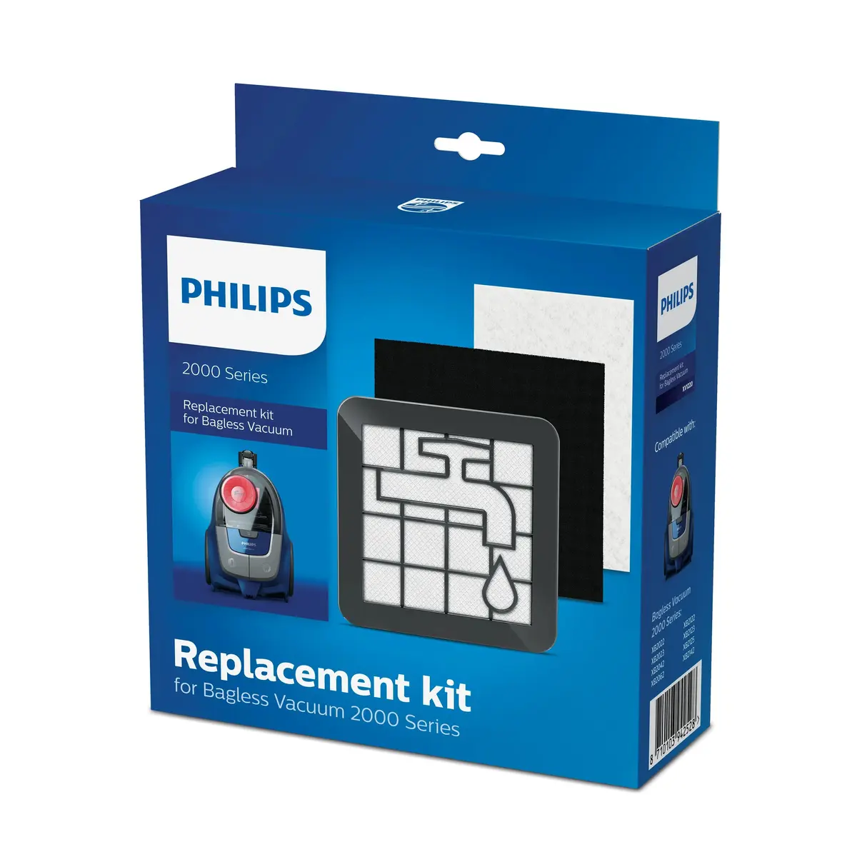 Philips XV1220/01 Rezerves filtru komplekts cilindriskiem