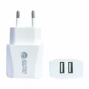 Wall charger extra digital SC230242 with 2×USB ports, 220V input, 2.1A total output
