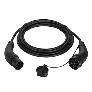 Harting EVC0106 Electric Vehicle Charging Cable Type 2 to Type 2 Three-Phase 11 kW 20 A 480 V 7.5 m Black