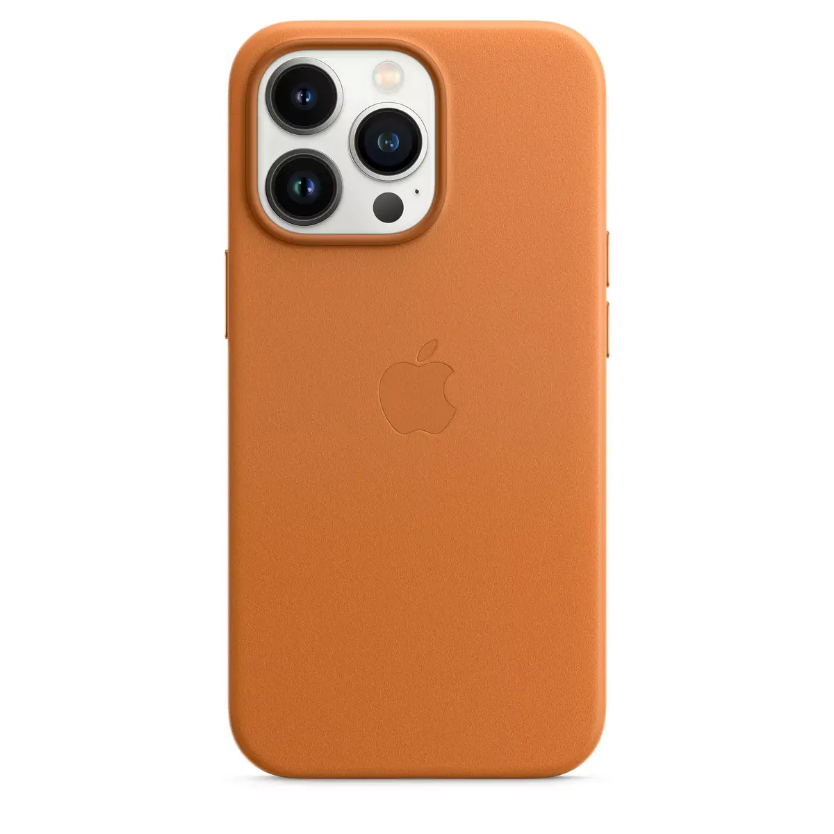 Apple iPhone 13 Pro Leather MagSafe Cover — Brown/Gold Photo 2