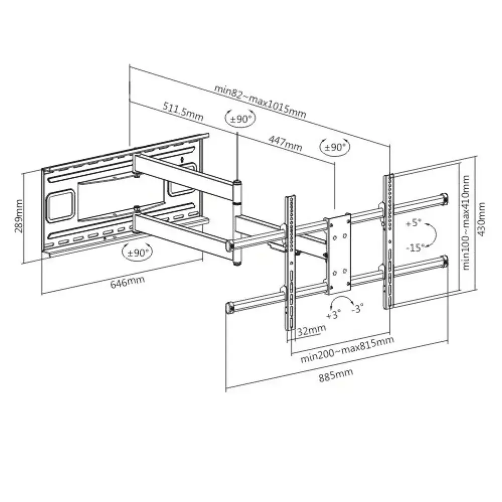 Wall TV mount TECHLY ICA-PLB 490 Photo 3