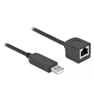 Serial Connection Cable DeLOCK 64164 USB 2.0 Type-A to RS-232 RJ45 1m black
