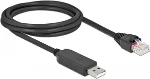 Серийный соединительный кабель DeLOCK 64161 USB 2.0 Type-A к RS-232 RJ45 2м черный