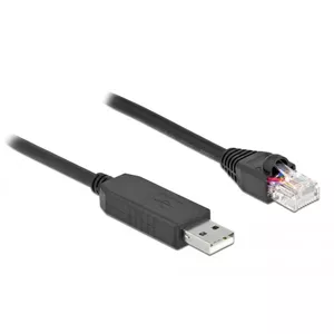 Serial Connection Cable DeLOCK 64158 USB 2.0 Type-A to RS-232 RJ45 25 cm black